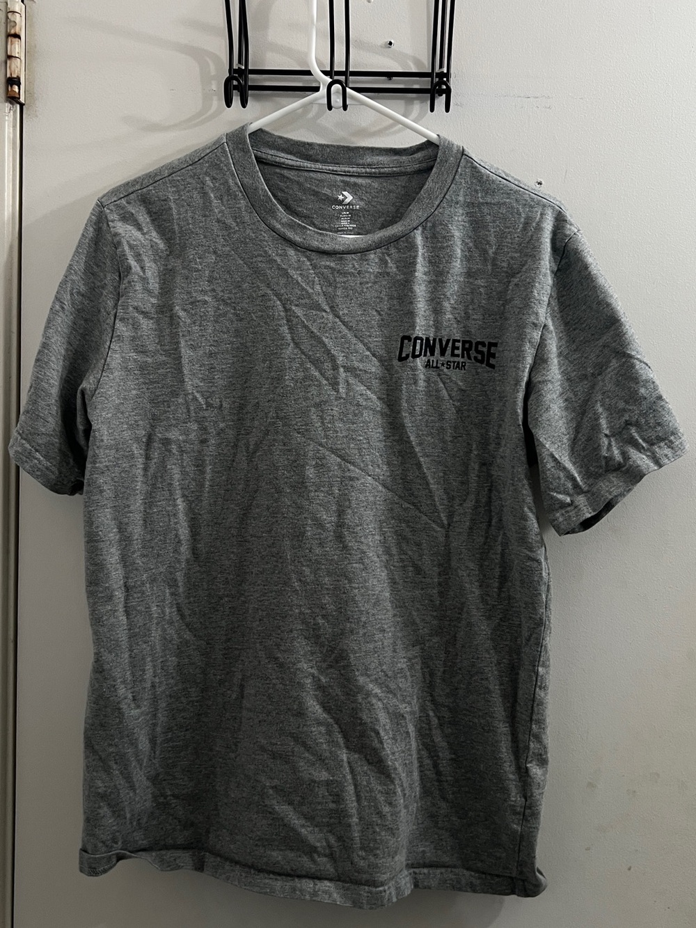 Converse All Star Men’s Gray Graphic T-Shirt Size M Front & Back Print